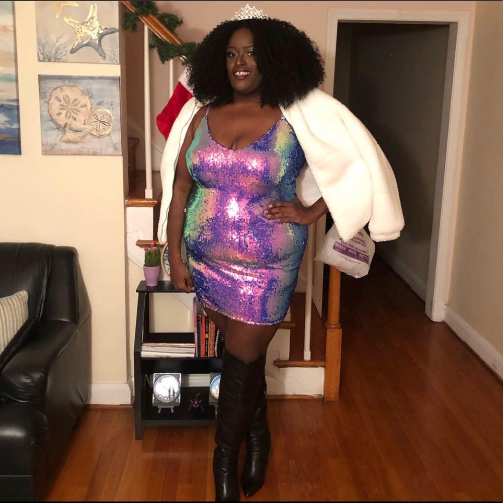 Iridescent Sequined Dress